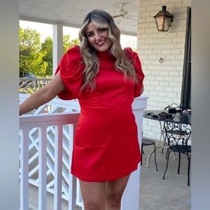 H&M red mini dress.